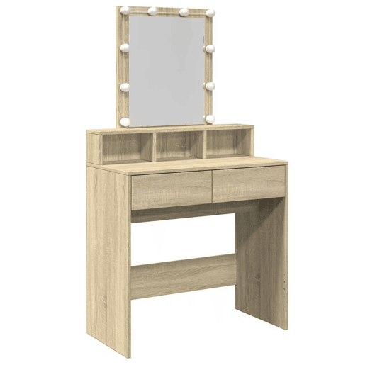 Penteadeira - Toucador com LED 80x41x144,5 cm carvalho sonoma