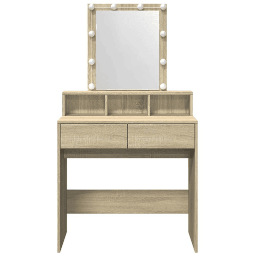 Penteadeira - Toucador com LED 80x41x144,5 cm carvalho sonoma