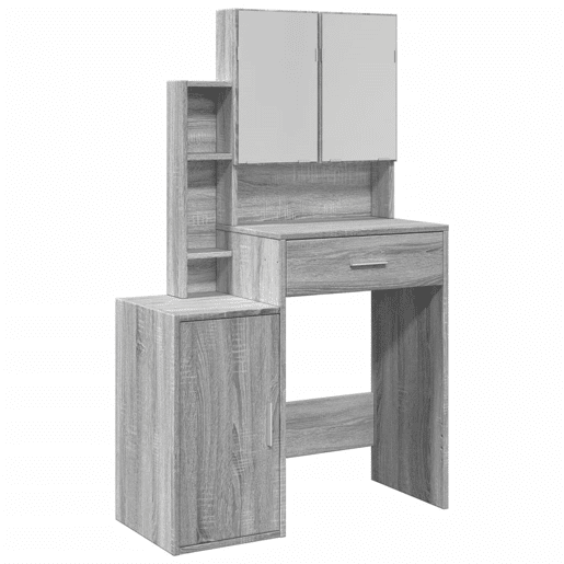 Penteadeira - Toucador com armário 80x35x132 cm cor cinzento sonoma