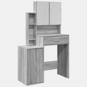 Penteadeira - Toucador com armário 80x35x132 cm cor cinzento sonoma