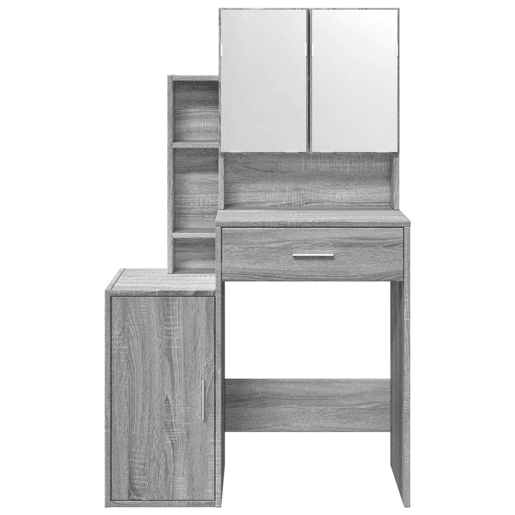 Penteadeira - Toucador com armário 80x35x132 cm cor cinzento sonoma