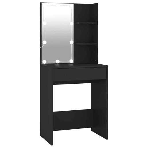Penteadeira - Toucador com luzes LED 60x40x140 cm preto