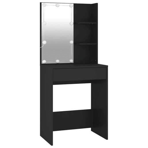 Penteadeira - Toucador com luzes LED 60x40x140 cm preto