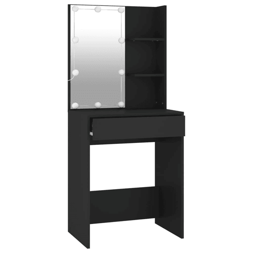 Penteadeira - Toucador com luzes LED 60x40x140 cm preto