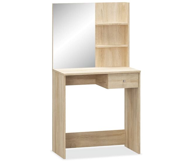 Tocador - tocador de maquillaje - mesa de tocador de madera de ingeniería roble 75x40x141 cm
