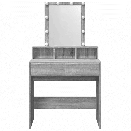 Penteadeira - Toucador com LED 80x41x144,5 cm cinzento sonoma