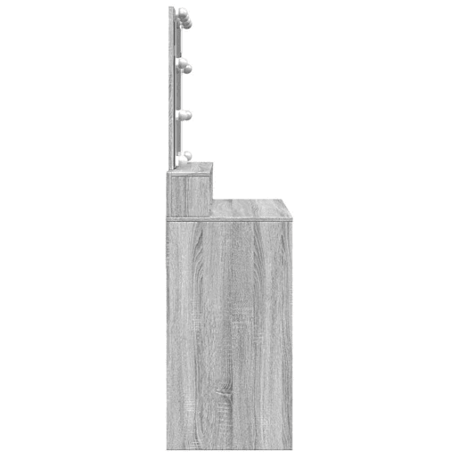 Penteadeira - Toucador com LED 80x41x144,5 cm cinzento sonoma
