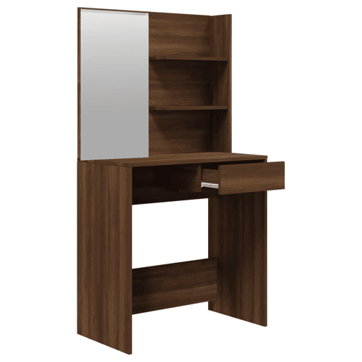 Conjunto Penteadeira - Toucador 74,5x40x141 cm cor carvalho castanho