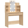 Penteadeira - Toucador com luzes LED 96x40x142 cm carvalho sonoma
