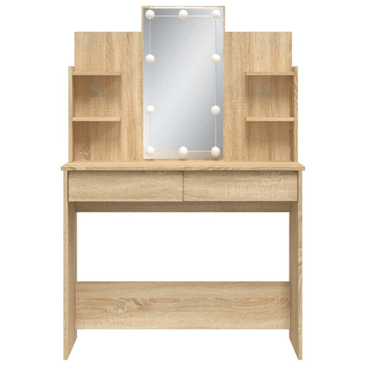 Penteadeira - Toucador com luzes LED 96x40x142 cm carvalho sonoma