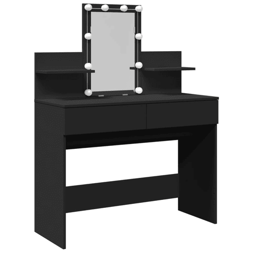 Penteadeira - Toucador com luzes LED 100x40x130 cm preto