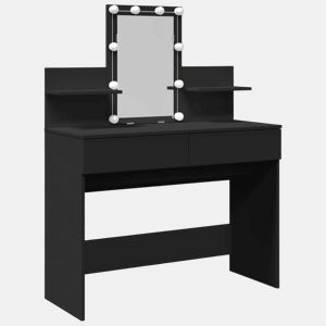 Penteadeira - Toucador com luzes LED 100x40x130 cm preto