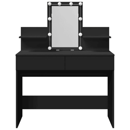 Penteadeira - Toucador com luzes LED 100x40x130 cm preto