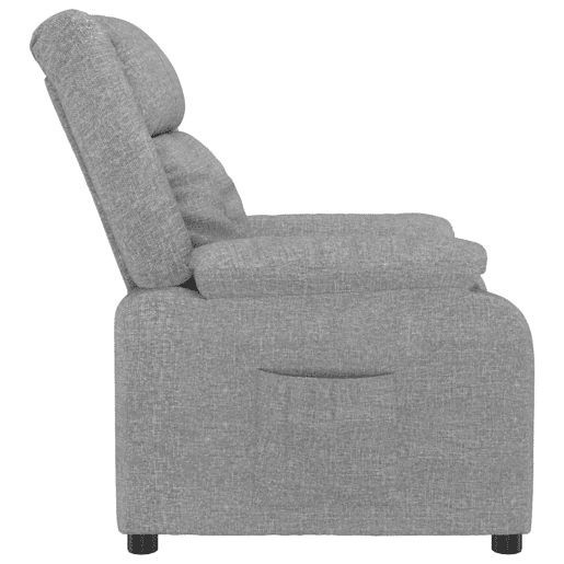 vidaXL Poltrona reclinável tecido cinzento-claro vidaXL Poltrona reclinável tecido cinzento-claro