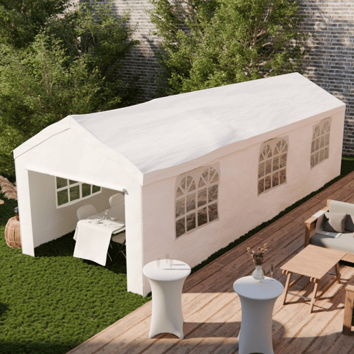 3x9m tenda de receção, Burdigala, Branco, 885x296x277 cm