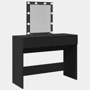 Penteadeira - Toucador com luzes LED 100x40x130 cm preto