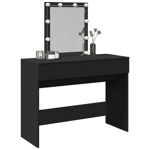 Penteadeira - Toucador com luzes LED 100x40x130 cm preto