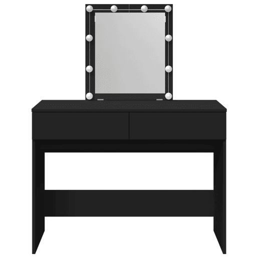 Penteadeira - Toucador com luzes LED 100x40x130 cm preto