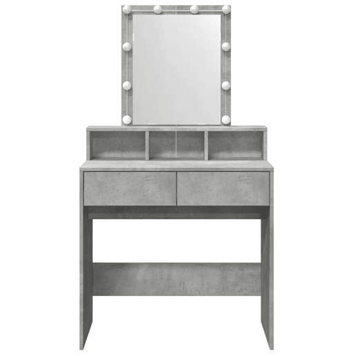Penteadeira - Toucador com LED 80x41x144,5 cm cinzento cimento