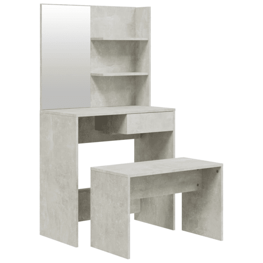 Conjunto Penteadeira - Toucador 74,5x40x141 cm cinzento cimento Conjunto Penteadeira - Toucador 74,5x40x141 cm cinzento cimento
