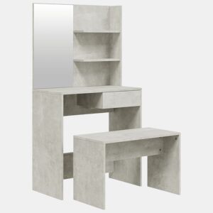 Conjunto Penteadeira - Toucador 74,5x40x141 cm cinzento cimento
