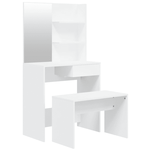 Conjunto Penteadeira - Toucador 74,5x40x141 cm branco