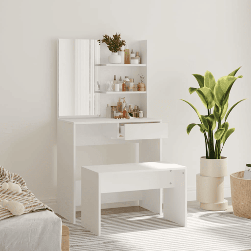 Conjunto Penteadeira - Toucador 74,5x40x141 cm branco