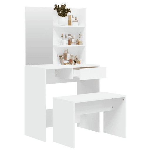 Conjunto Penteadeira - Toucador 74,5x40x141 cm branco
