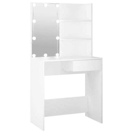 Penteadeira - Toucador com LEDs 74,5x40x141 cm branco