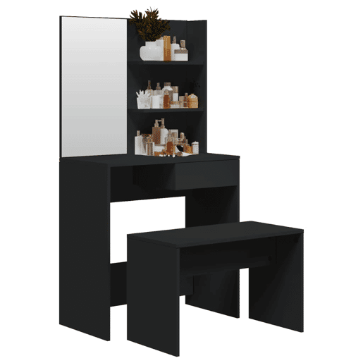Conjunto de Penteadeira - Toucador 74,5x40x141 cm preto
