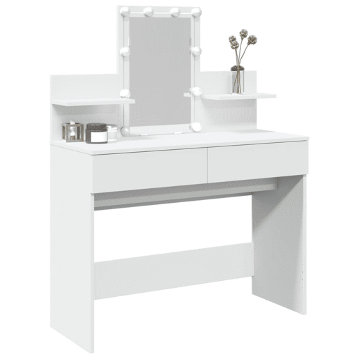 Penteadeira - Toucador com LEDs 100x40x130 cm branco