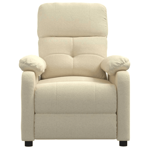 vidaXL Poltrona reclinável tecido cor creme vidaXL Poltrona reclinável tecido cor creme