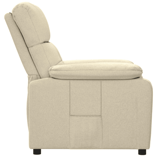 vidaXL Poltrona reclinável tecido cor creme vidaXL Poltrona reclinável tecido cor creme