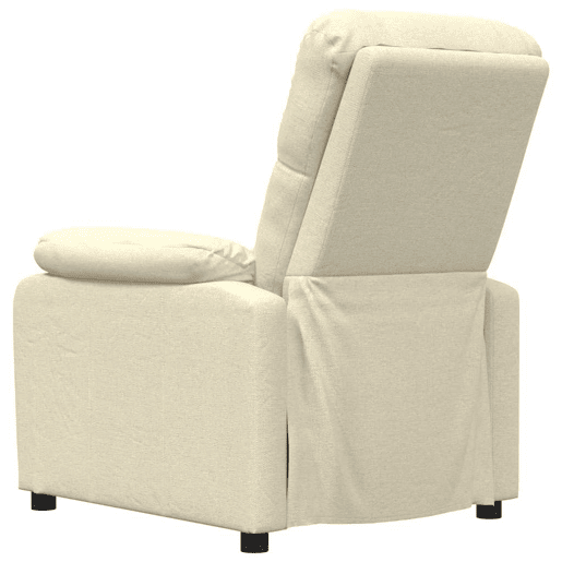 vidaXL Poltrona reclinável tecido cor creme vidaXL Poltrona reclinável tecido cor creme