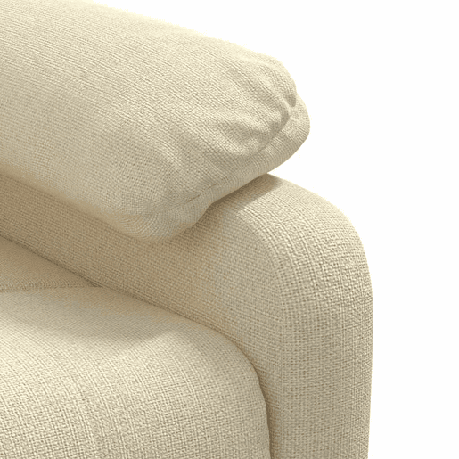 vidaXL Poltrona reclinável tecido cor creme vidaXL Poltrona reclinável tecido cor creme