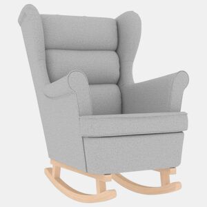 vidaXL Cadeira de baloiço 74x90x102 cm tecido cinzento-nublado