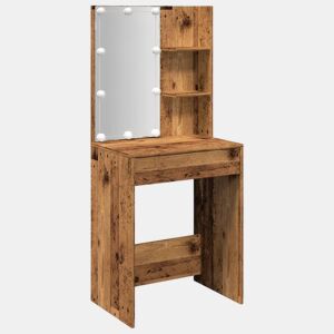 Penteadeira - Toucador com luzes LED 60x40x140 cm madeira velha