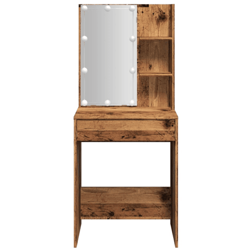Penteadeira - Toucador com luzes LED 60x40x140 cm madeira velha