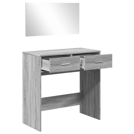 Penteadeira - Toucador com espelho 80x39x80 cm cor cinzento sonoma