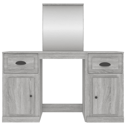 Penteadeira - Toucador com espelho 130x50x132,5 cm cinzento sonoma