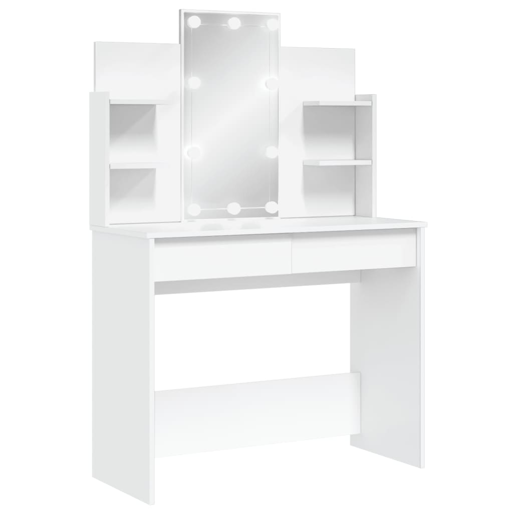 Tocador - tocador de maquillaje - mesa de tocador con luces led blanco 96x40x142 cm