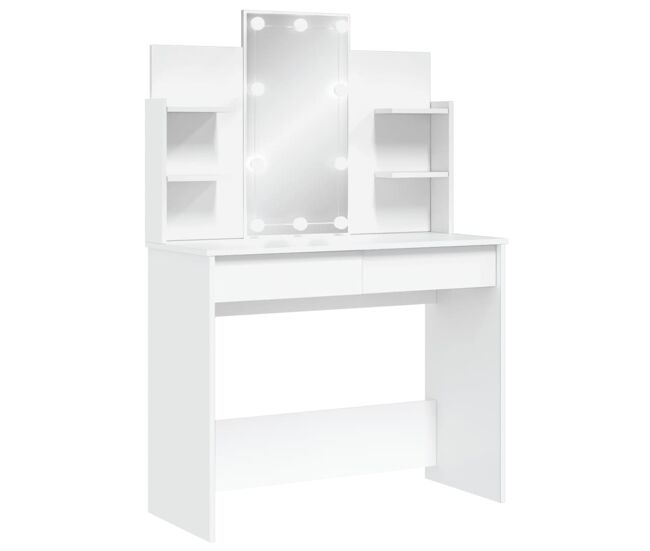 Tocador - tocador de maquillaje - mesa de tocador con luces led blanco 96x40x142 cm