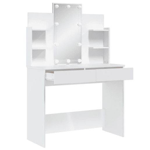 Penteadeira - Toucador com luzes LED 96x40x142 cm branco
