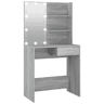 Penteadeira - Toucador com LEDs 74,5x40x141 cm sonoma cinza
