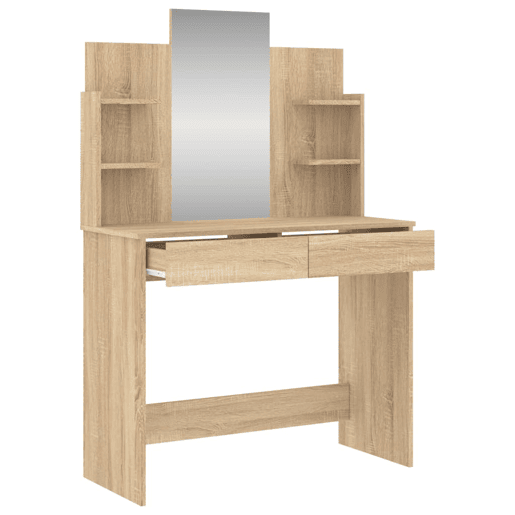 Penteadeira - Toucador com espelho 96x39x142 cm cor carvalho sonoma