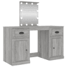 Penteadeira - Toucador com luzes LED 130x50x132,5 cm cinzento sonoma