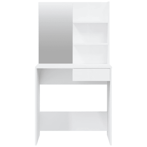 Conjunto Penteadeira - Toucador 74,5x40x141 cm branco brilhante