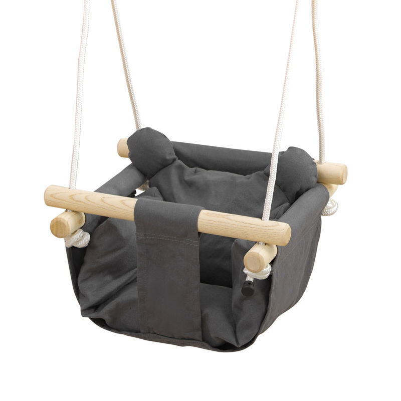Aiyaplay columpio para bebés de 9-36 meses con cuerdas ajustables columpio infantil con asiento acolchado carga 70 kg para interiores y exteriores