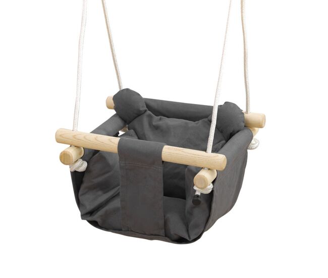 Aiyaplay columpio para bebés de 9-36 meses con cuerdas ajustables columpio infantil con asiento acolchado carga 70 kg para interiores y exteriores