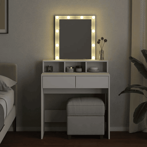 Penteadeira - Toucador com LED 80x41x144,5 cm branco